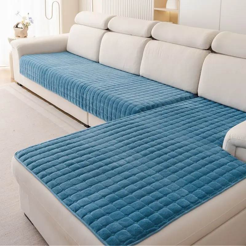 Plush Plaid Sofa Cushion Non-slip Universal Living Room Sofa Cover Flannel Thickened Velvet Sofa Backrest Plush Towel All Season Plush Plaid Sofa Cushion Non-slip Universal Living Room Sofa Cover Flannel Thickened Velvet Sofa Backrest Plush Towel All Season