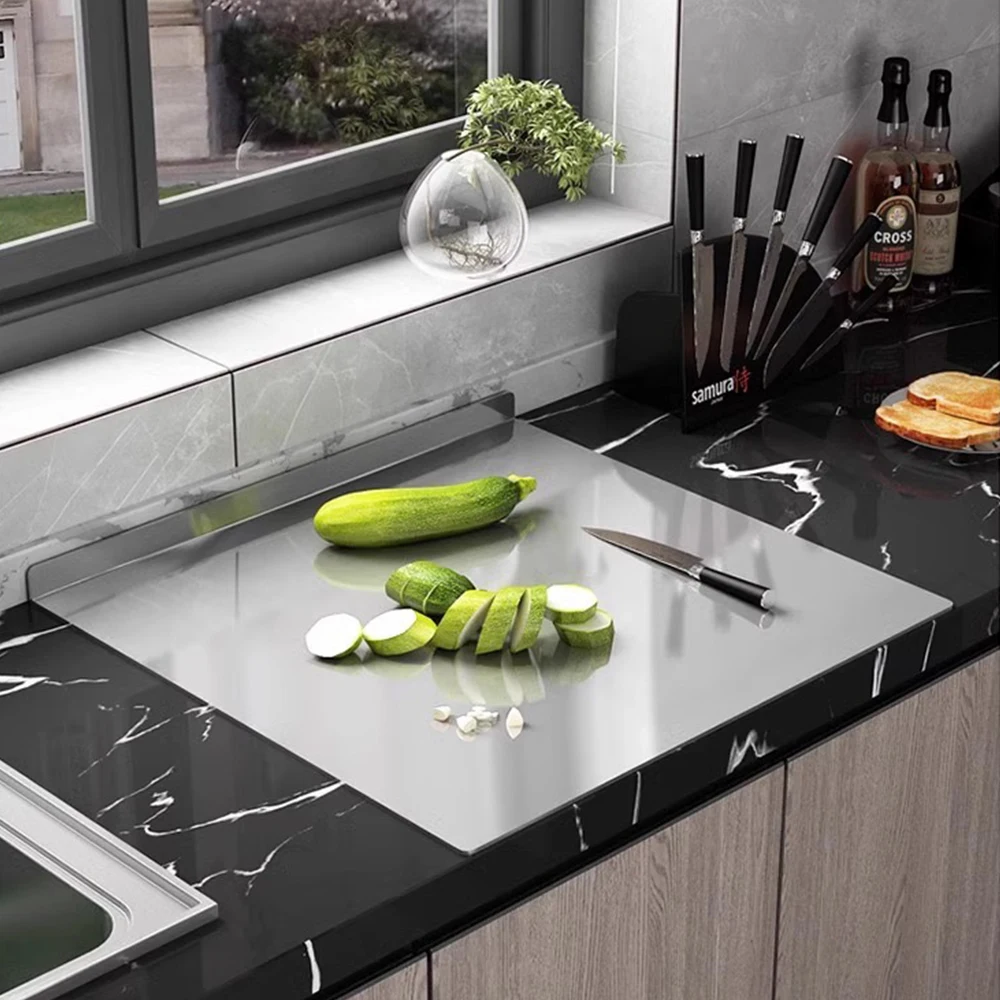 L-shaped Chopping Board Stainless Steel Large Size Doublesided Chopping Board Kitchen Tool Home Fruit Cutting And Kneading Panel L-shaped Chopping Board Stainless Steel Large Size Doublesided Chopping Board Kitchen Tool Home Fruit Cutting And Kneading Panel