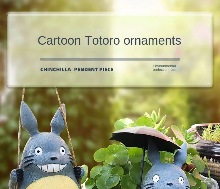 Large Garden Statue Cartoon Anime Totoroed Sculpture Creative Kawaii Miyazakis Hayaos Totoros Resin Figurines Garden Home Decor
