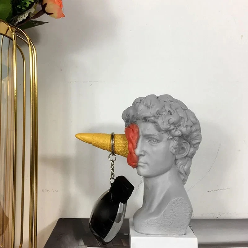 Modern Nordic Figure Ornament Ice Cream David Figurine Home Decor Sculpture Office Bookshelf Desktop Art Decoration David Statue