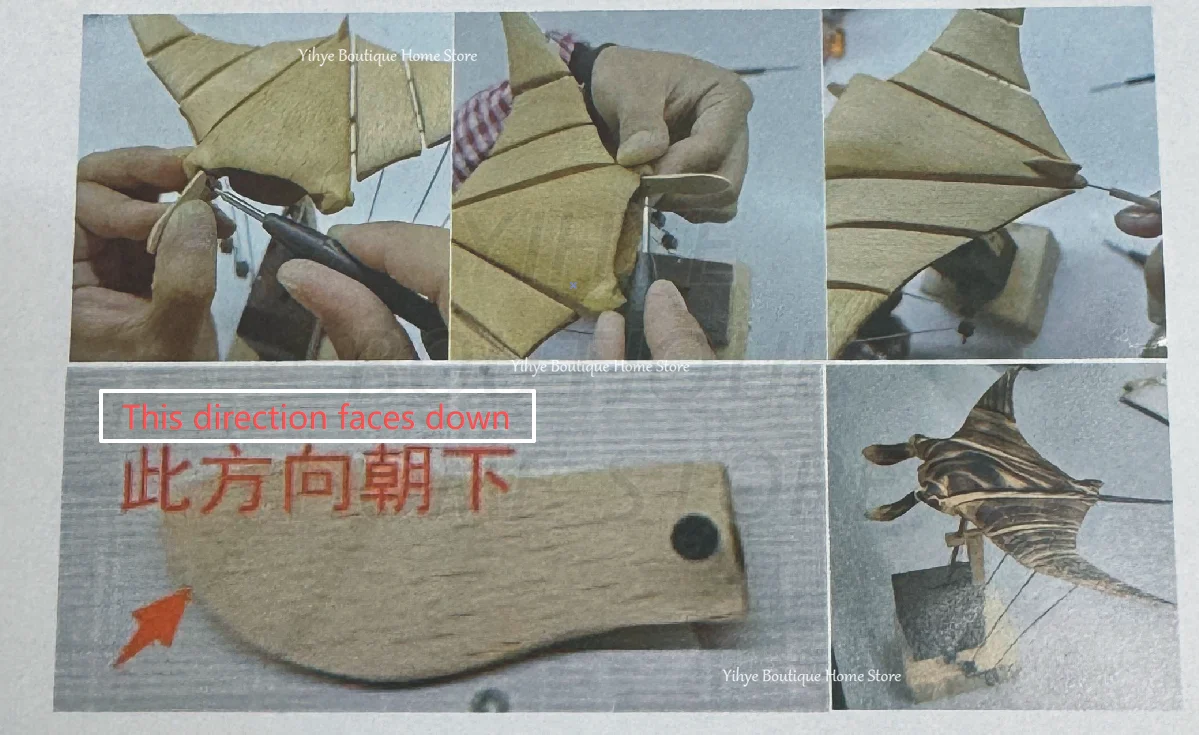 Hand-carved Flying Manta Ray Kinetic Sculpture - Unique Wooden Desktop Ornament for Home/Office Decoration & Gifting Hand-carved Flying Manta Ray Kinetic Sculpture - Unique Wooden Desktop Ornament for Home/Office Decoration & Gifting