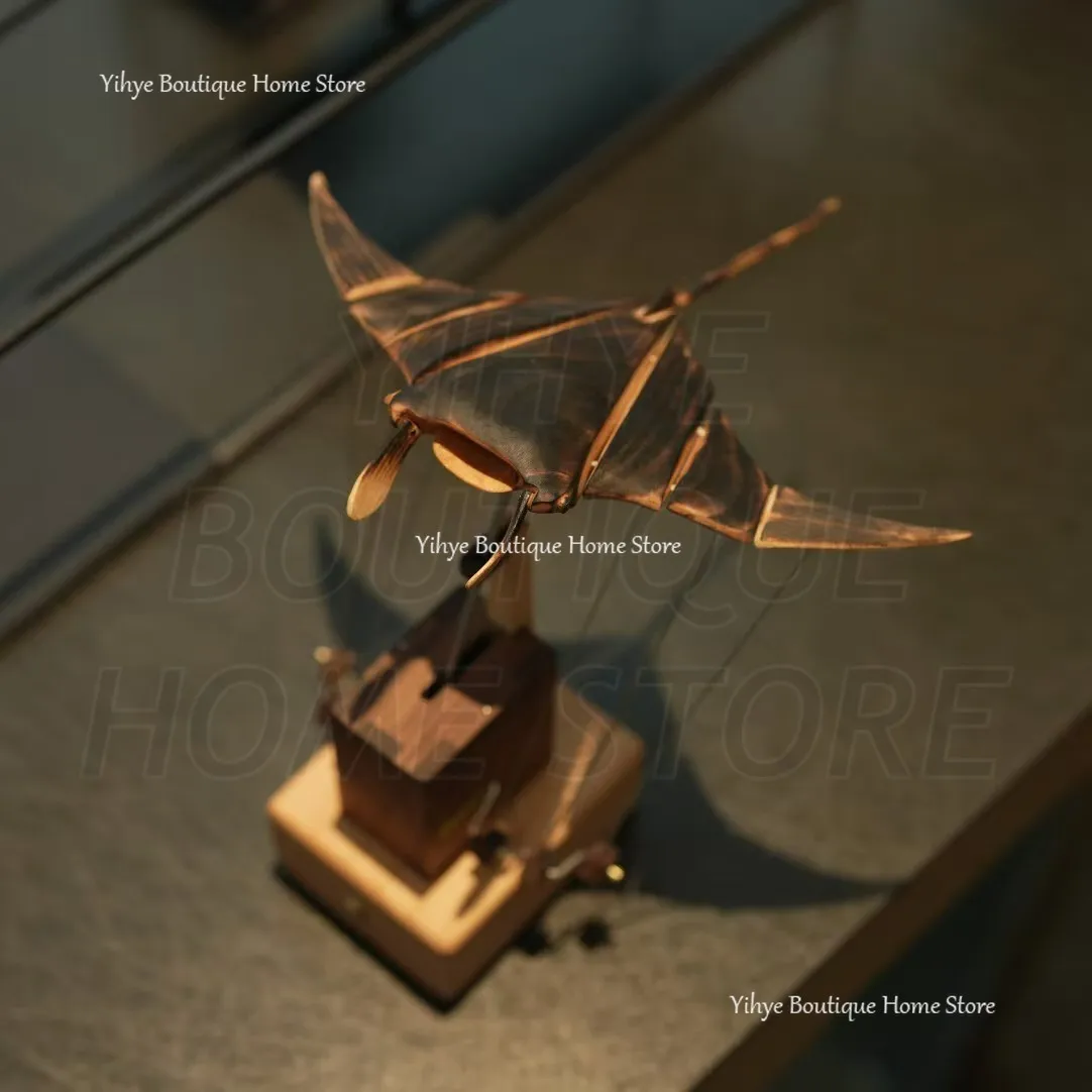 Hand-carved Flying Manta Ray Kinetic Sculpture FIGURINES & MINIATURES Hand-carved Flying Manta Ray Kinetic Sculpture FIGURINES & MINIATURES