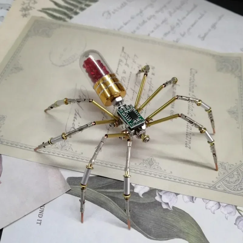 DIY Mechanical Spider Metal Model Kit 3D Puzzles Cyberpunk Insects Assembly Creative Handmade Metal Puzzles