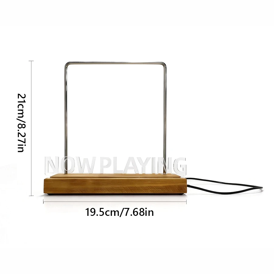 Now playing Vinyl Record Holder Light Up Vinyl Record Display Stand with Fingerprint-Proof Acrylic Albums, Warm White Light
