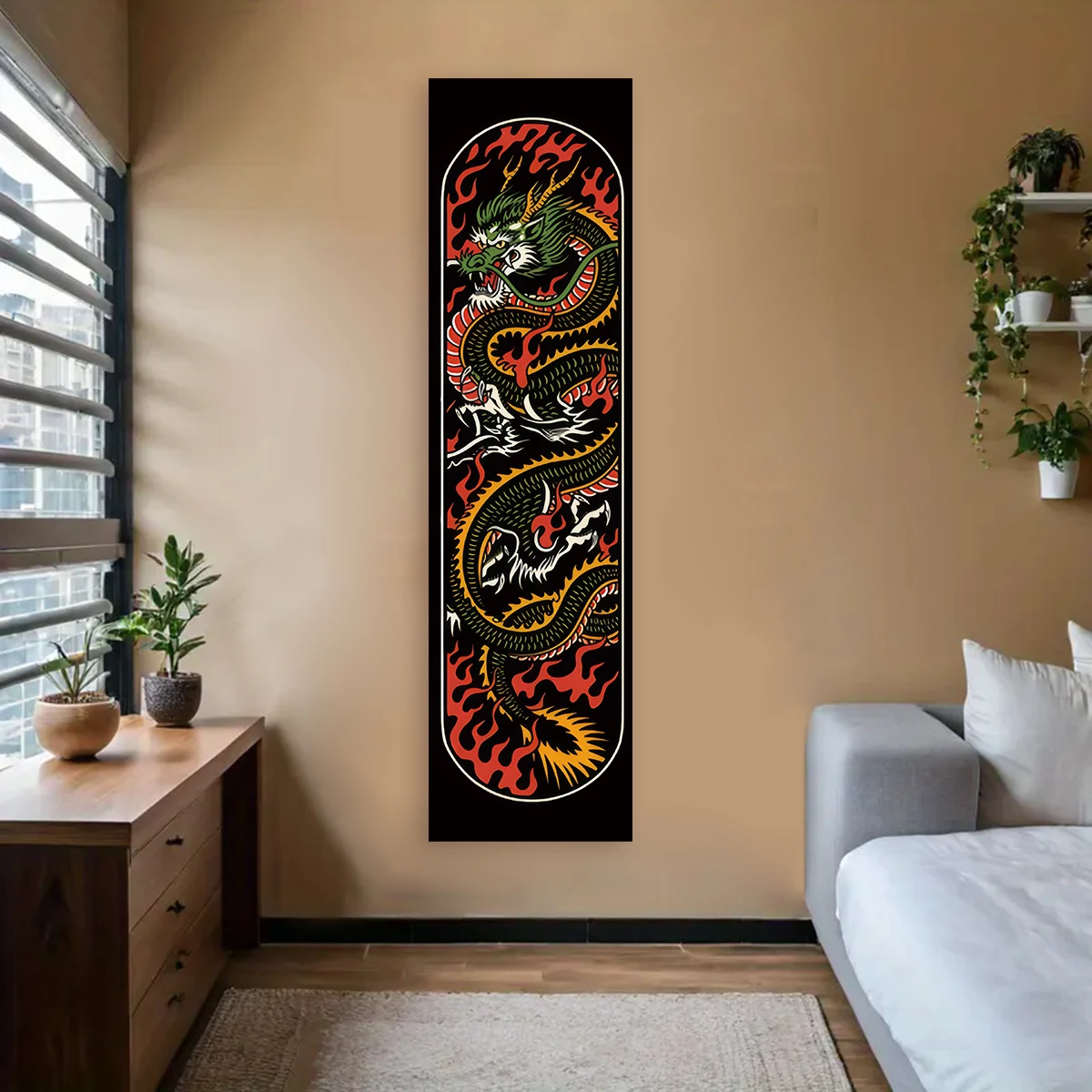 Japanese Ocean Waves Wall Decoration Tapestry Red Sun & Ocean Waves Landscape Aesthetic Tapestry Wall Hanging Home Room Decor