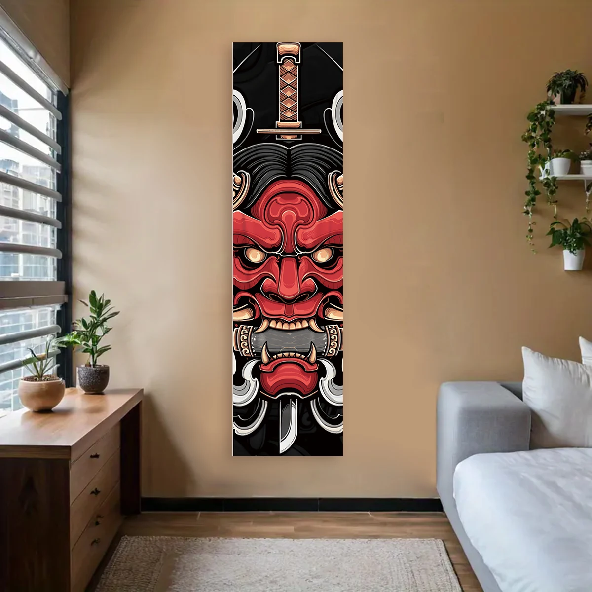 Japanese Ocean Waves Wall Decoration Tapestry Red Sun & Ocean Waves Landscape Aesthetic Tapestry Wall Hanging Home Room Decor