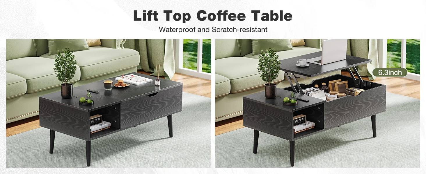 JHK Lift Top Coffee Tables For Living Room 39.37