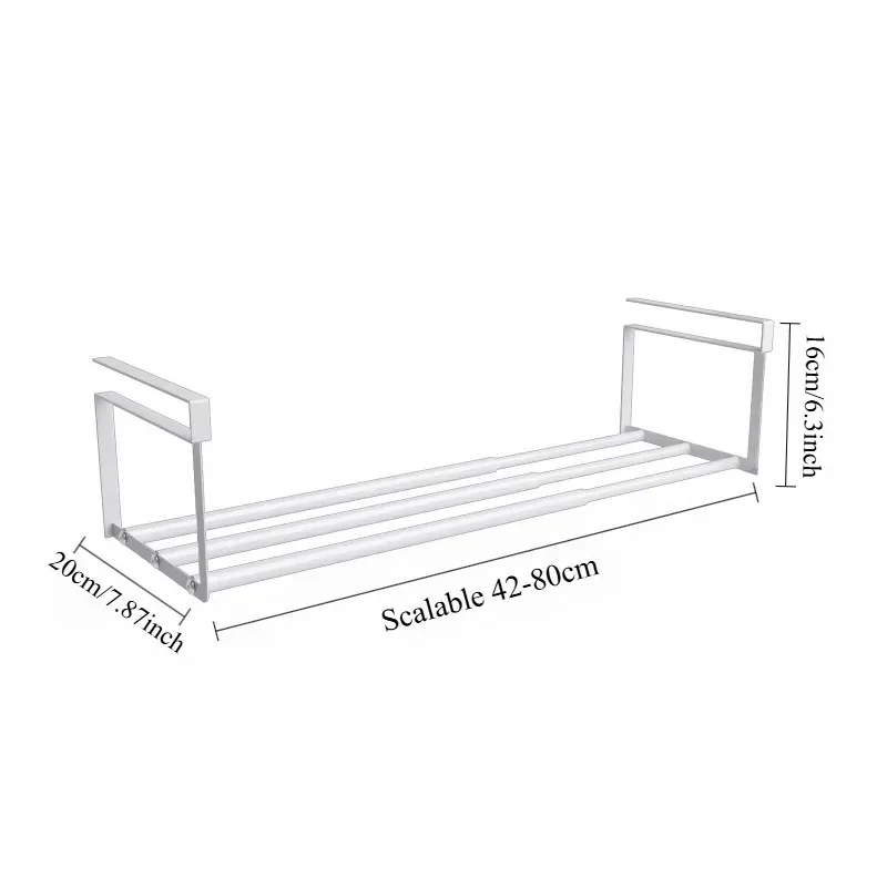 Adjustable Shoe Rack | Space-Saving Layered Organizer For Home Shoe Cabinets | Under-Shelf Shoe Holder With Hanging Basket