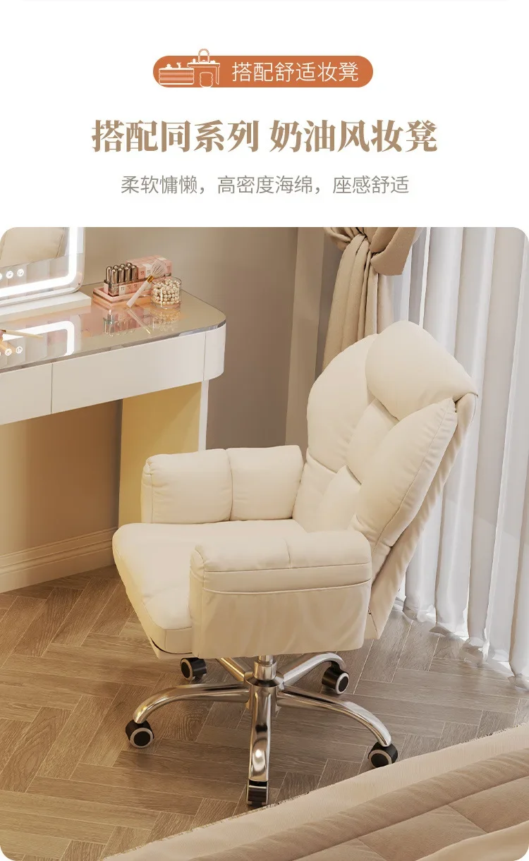 Nordic Dressing Table with 6 Drawers Organizer Simple Makeup Vanity Table Soild Wood Chair Muebles De Dormitorio Furniture