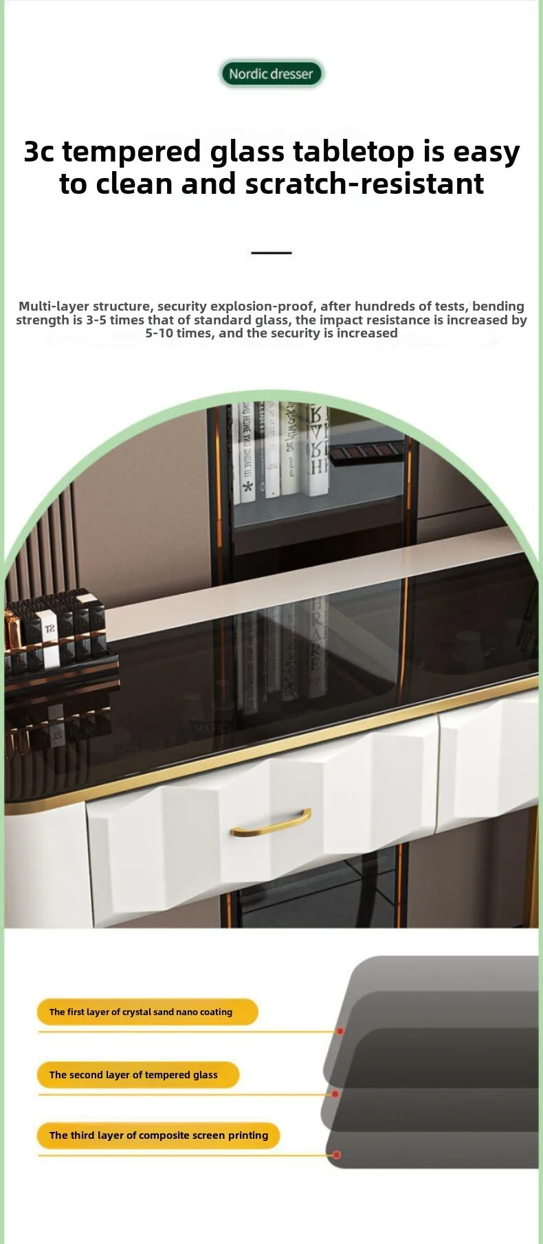 Multi-functional Smart Dresser,Wireless Charging Light Luxury Nordic Bedroom Makeup Table,Modern Simple Princess Dressing Table