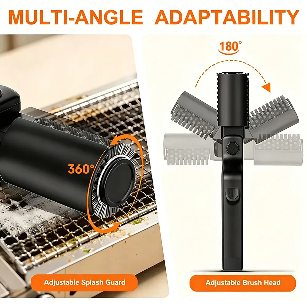 BBQ Grill Brush 3-Speed Settings Electric Grill Brush,180° Adjustable Head,90 Mins Grill Cleaner for Outdoor Griddles Smokers BBQ Grill Brush 3-Speed Settings Electric Grill Brush,180° Adjustable Head,90 Mins Grill Cleaner for Outdoor Griddles Smokers