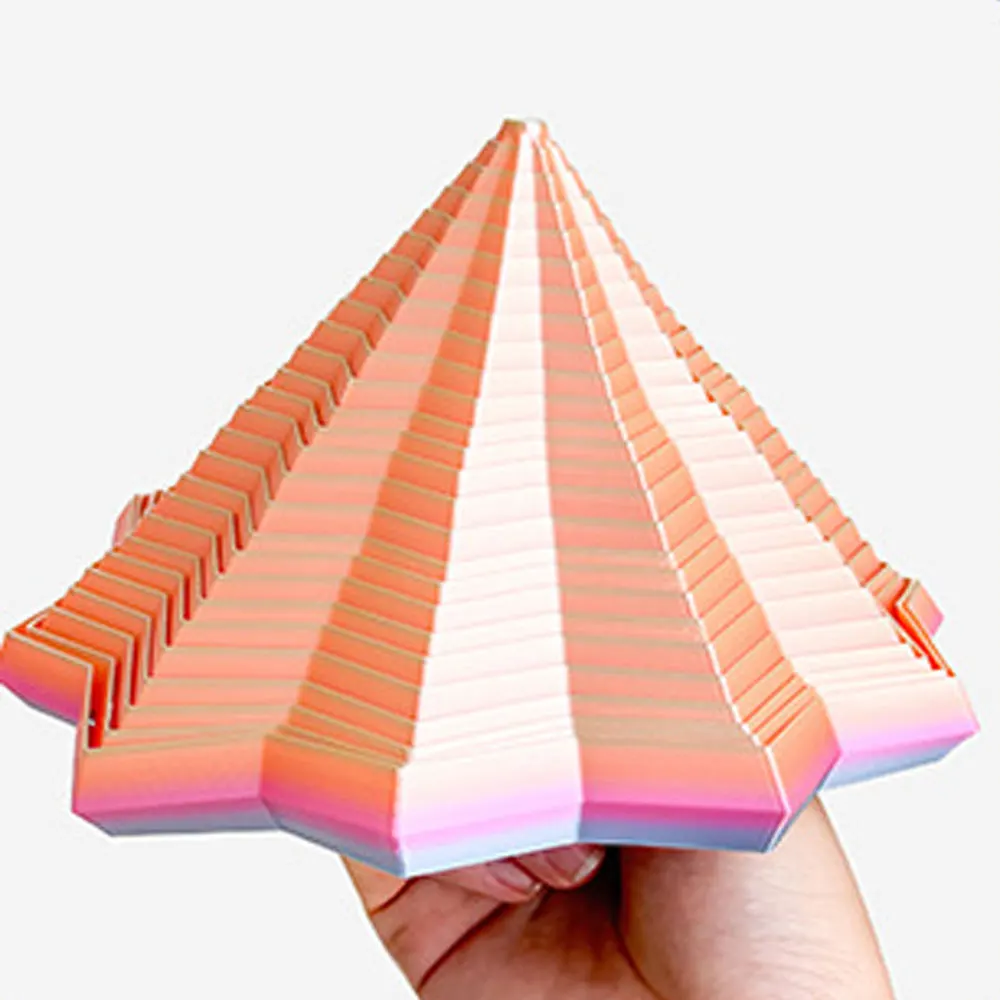 3D Printing Expanded Sensory Fidget Star Model Visual Illusion Hexagon Whirling Spiral Ornaments Stress Relief Christmas Gift