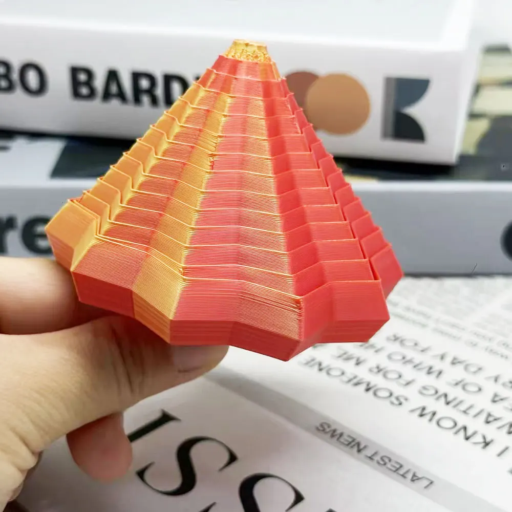 3D Printing Expanded Sensory Fidget Star Model Visual Illusion Hexagon Whirling Spiral Ornaments Stress Relief Christmas Gift