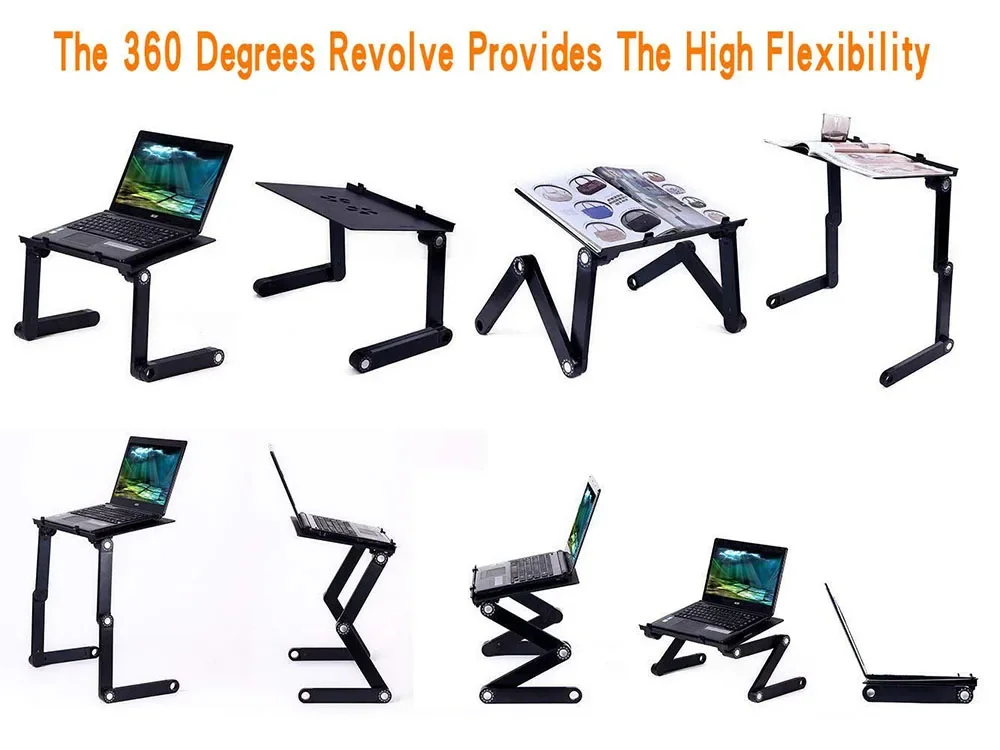 Adjustable Laptop Desk Stand Cooler fan Portable Ergonomic Lapdesk For Bed Sofa PC Notebook Table Desk With Mouse Pad Aluminum Adjustable Laptop Desk Stand Cooler fan Portable Ergonomic Lapdesk For Bed Sofa PC Notebook Table Desk With Mouse Pad Aluminum