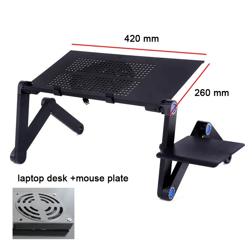 Adjustable Laptop Desk Stand Cooler fan Portable Ergonomic Lapdesk For Bed Sofa PC Notebook Table Desk With Mouse Pad Aluminum Color: A fan Ships From: China Mainland Adjustable Laptop Desk Stand Cooler fan Portable Ergonomic Lapdesk For Bed Sofa PC Notebook Table Desk With Mouse Pad Aluminum Color: A fan Ships From: China Mainland