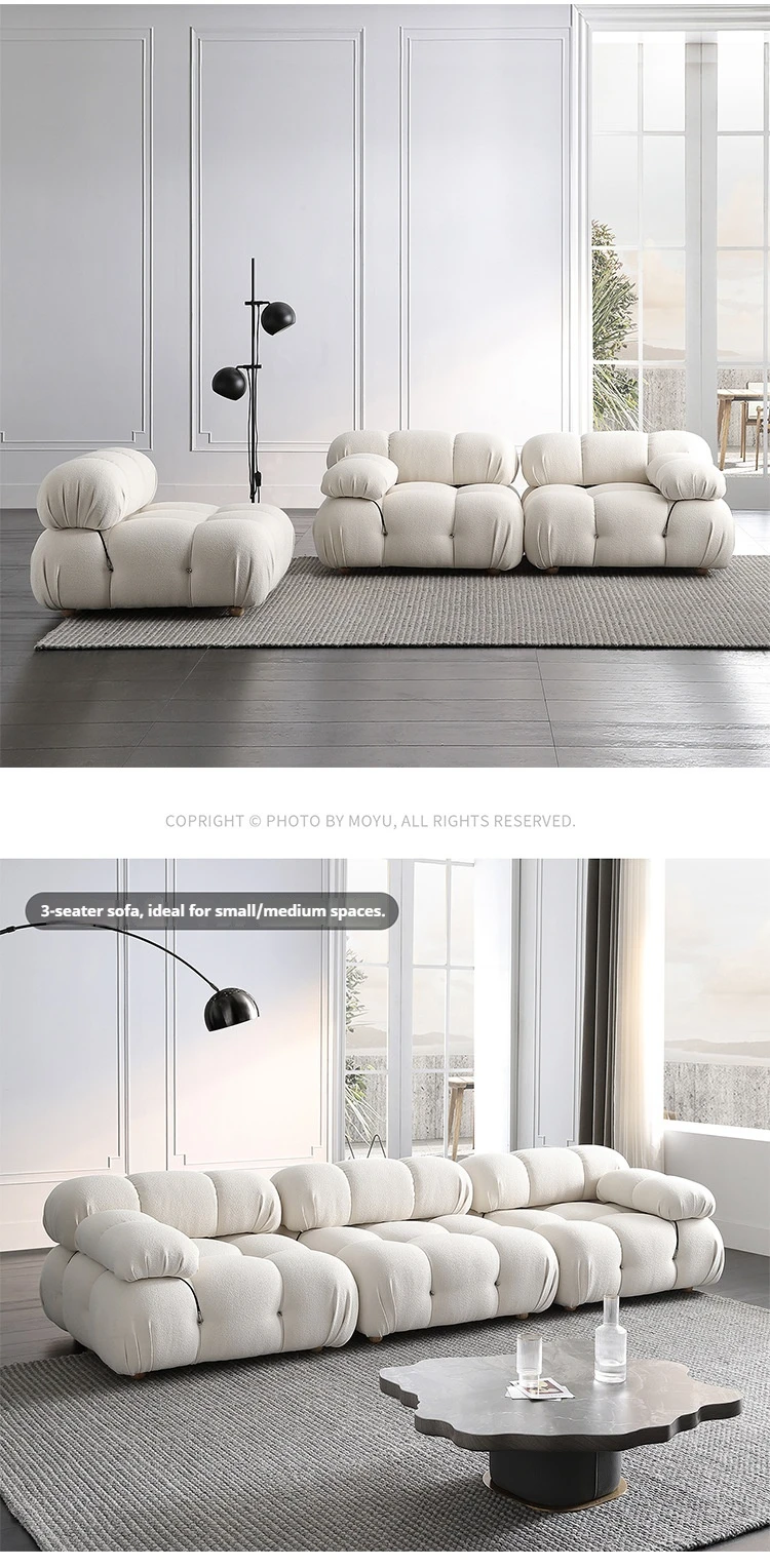 Any Size Custom Cream Teddy Fabric Modular Sofa Combine Modules High Elastic Latex Foam Fill Nordic Minimalist Living Room Sofa Any Size Custom Cream Teddy Fabric Modular Sofa Combine Modules High Elastic Latex Foam Fill Nordic Minimalist Living Room Sofa