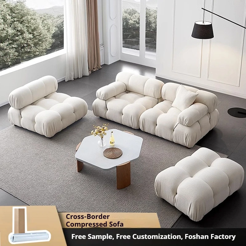 Any Size Custom Cream Teddy Fabric Modular Sofa Combine Modules High Elastic Latex Foam Fill Nordic Minimalist Living Room Sofa Any Size Custom Cream Teddy Fabric Modular Sofa Combine Modules High Elastic Latex Foam Fill Nordic Minimalist Living Room Sofa