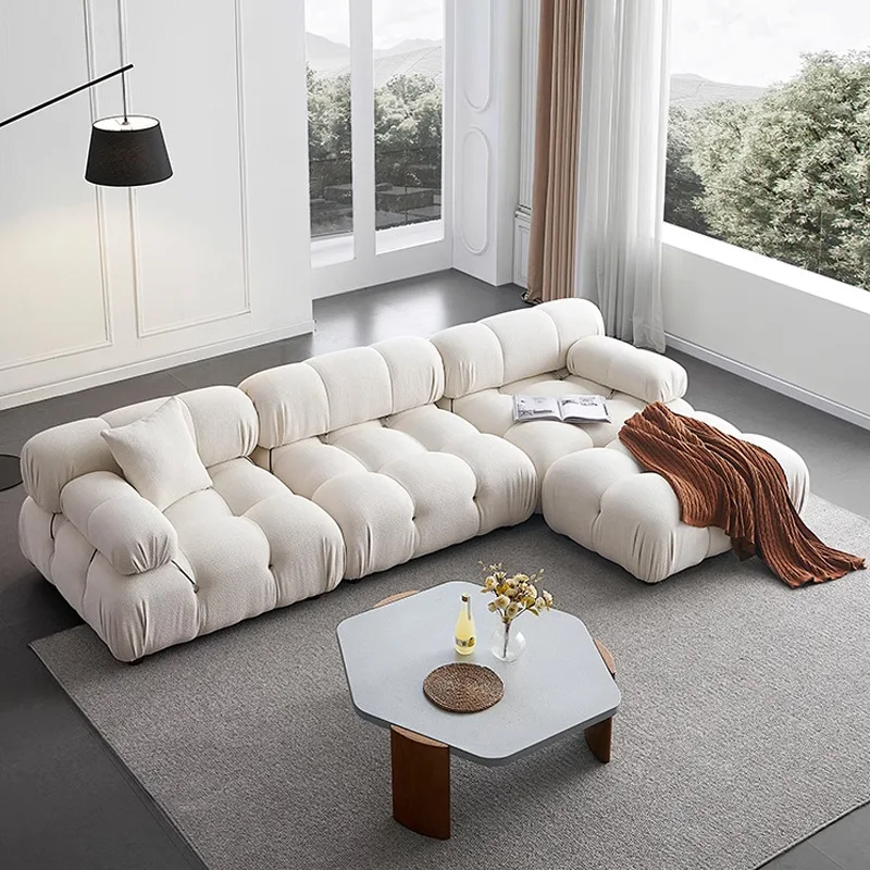Any Size Custom Cream Teddy Fabric Modular Sofa Combine Modules High Elastic Latex Foam Fill Nordic Minimalist Living Room Sofa Any Size Custom Cream Teddy Fabric Modular Sofa Combine Modules High Elastic Latex Foam Fill Nordic Minimalist Living Room Sofa