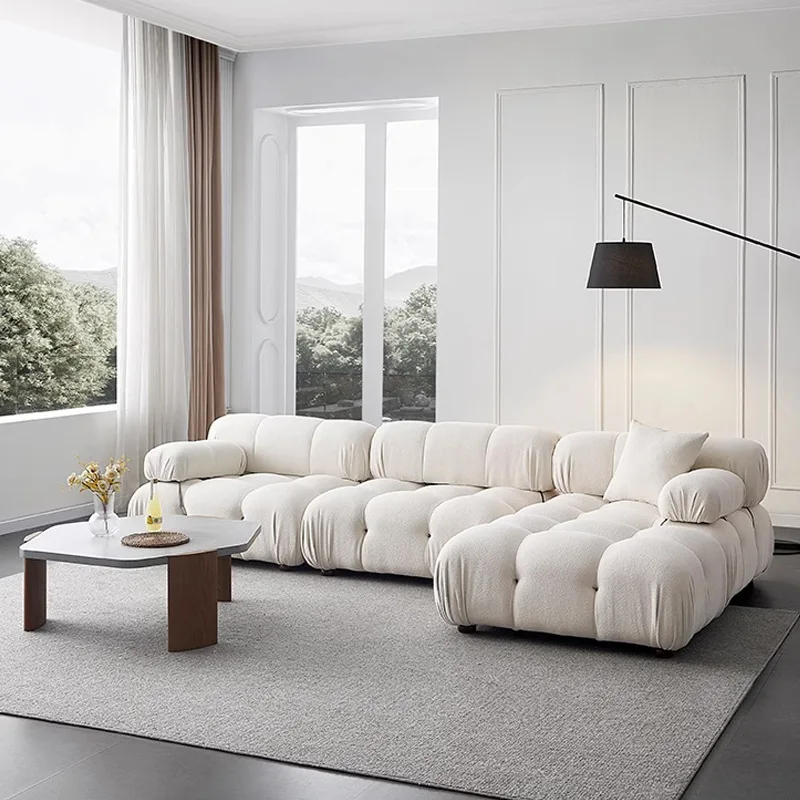 Any Size Custom Cream Teddy Fabric Modular Sofa Combine Modules High Elastic Latex Foam Fill Nordic Minimalist Living Room Sofa Any Size Custom Cream Teddy Fabric Modular Sofa Combine Modules High Elastic Latex Foam Fill Nordic Minimalist Living Room Sofa