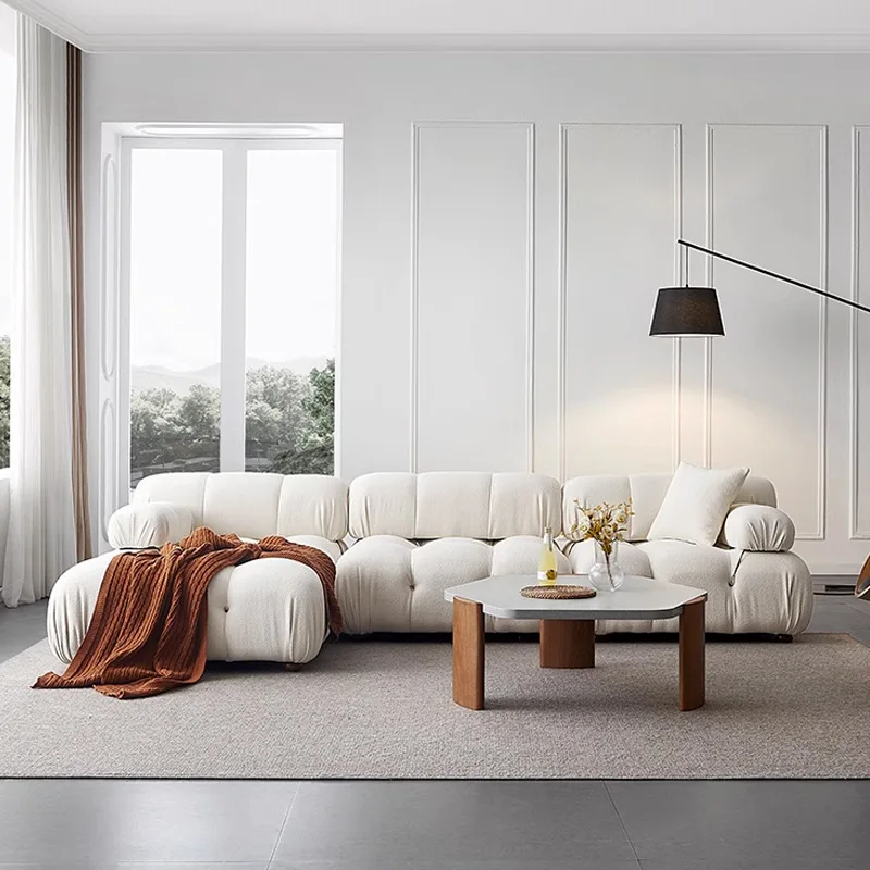 Any Size Custom Cream Teddy Fabric Modular Sofa Combine Modules High Elastic Latex Foam Fill Nordic Minimalist Living Room Sofa Any Size Custom Cream Teddy Fabric Modular Sofa Combine Modules High Elastic Latex Foam Fill Nordic Minimalist Living Room Sofa