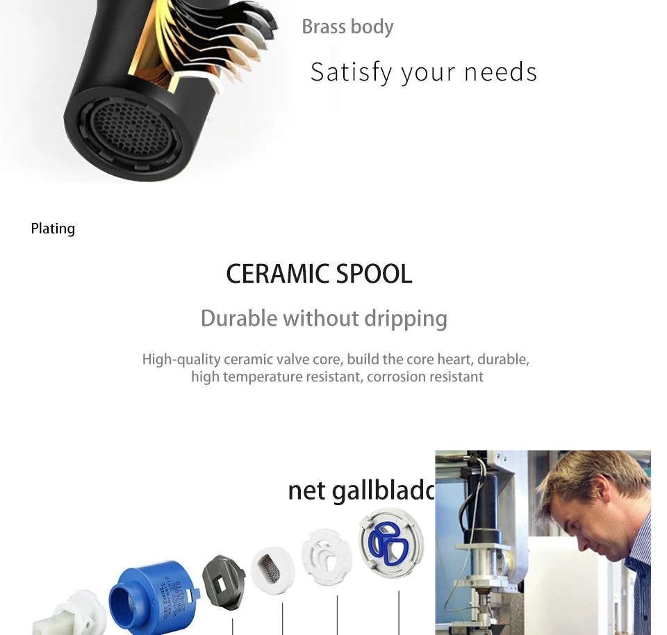 Bathroom Basin Faucet Sink Tap Wash Mixer Hot And Cold Water Wall Mounted Spout Bath Single Handle Ceramic Cartridge Crane