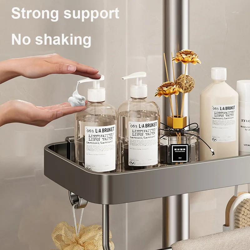 Bathroom Shower Storage Shower Gel Shampoo Rack Shower Rod Removable Tray Aluminum Alloy Soap Holder Shower Shelf Bathroom Shower Storage Shower Gel Shampoo Rack Shower Rod Removable Tray Aluminum Alloy Soap Holder Shower Shelf