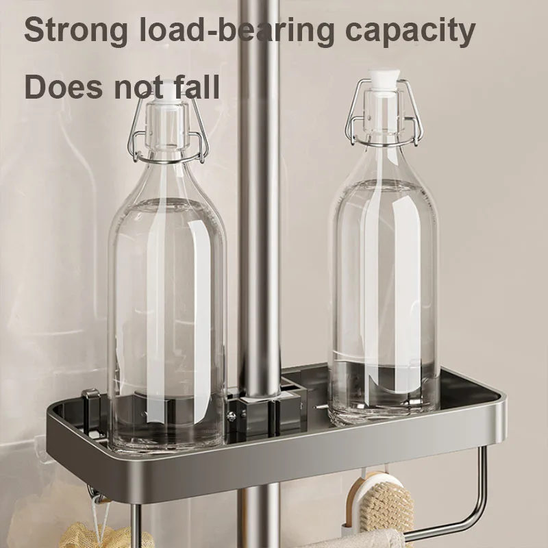 Bathroom Shower Storage Shower Gel Shampoo Rack Shower Rod Removable Tray Aluminum Alloy Soap Holder Shower Shelf Bathroom Shower Storage Shower Gel Shampoo Rack Shower Rod Removable Tray Aluminum Alloy Soap Holder Shower Shelf