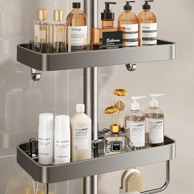 Bathroom Shower Storage Shower Gel Shampoo Rack Shower Rod Removable Tray Aluminum Alloy Soap Holder Shower Shelf Bathroom Shower Storage Shower Gel Shampoo Rack Shower Rod Removable Tray Aluminum Alloy Soap Holder Shower Shelf