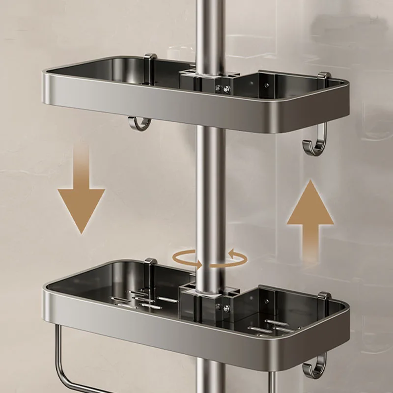 Bathroom Shower Storage Shower Gel Shampoo Rack Shower Rod Removable Tray Aluminum Alloy Soap Holder Shower Shelf Bathroom Shower Storage Shower Gel Shampoo Rack Shower Rod Removable Tray Aluminum Alloy Soap Holder Shower Shelf
