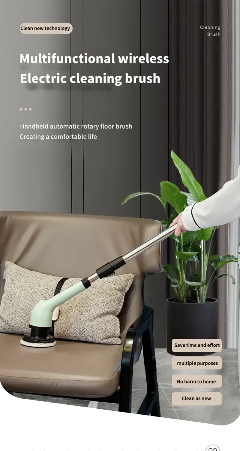 Cordless Spin Scrubber Electric Multipurpose Cleaning Brush for Kitchen Bathroom Toilet - Household Hair Brushes And Mops Cordless Spin Scrubber Electric Multipurpose Cleaning Brush for Kitchen Bathroom Toilet - Household Hair Brushes And Mops