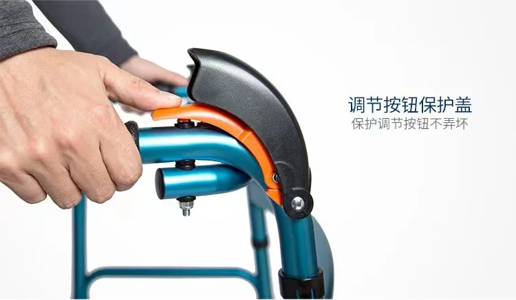 Elderly Folding Walker Adjustable Stair Climbing Rollator Walking Aid with Armrest for Seniors Home Rehabilitation Elderly Folding Walker Adjustable Stair Climbing Rollator Walking Aid with Armrest for Seniors Home Rehabilitation