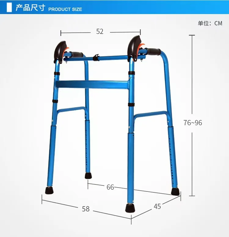 Elderly Folding Walker Adjustable Stair Climbing Rollator Walking Aid with Armrest for Seniors Home Rehabilitation Elderly Folding Walker Adjustable Stair Climbing Rollator Walking Aid with Armrest for Seniors Home Rehabilitation