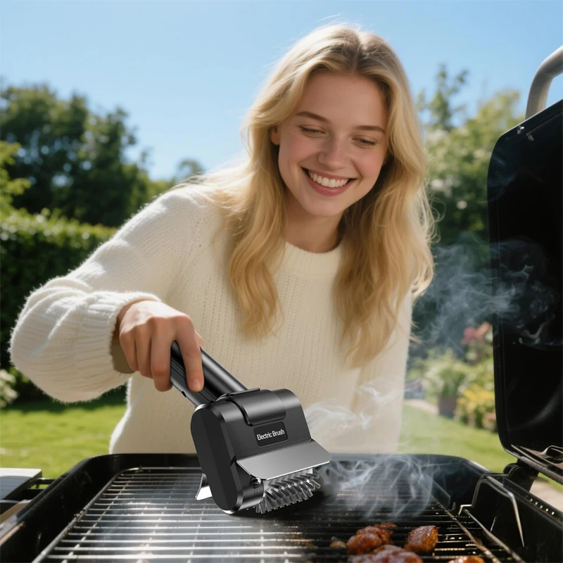 Electric Bbq Brush Bbq Grill Cleaning Tool Brush Multi Functional Lithium Battery Bbq Cleaning Brush 2000mah Battery Life Electric Bbq Brush Bbq Grill Cleaning Tool Brush Multi Functional Lithium Battery Bbq Cleaning Brush 2000mah Battery Life 