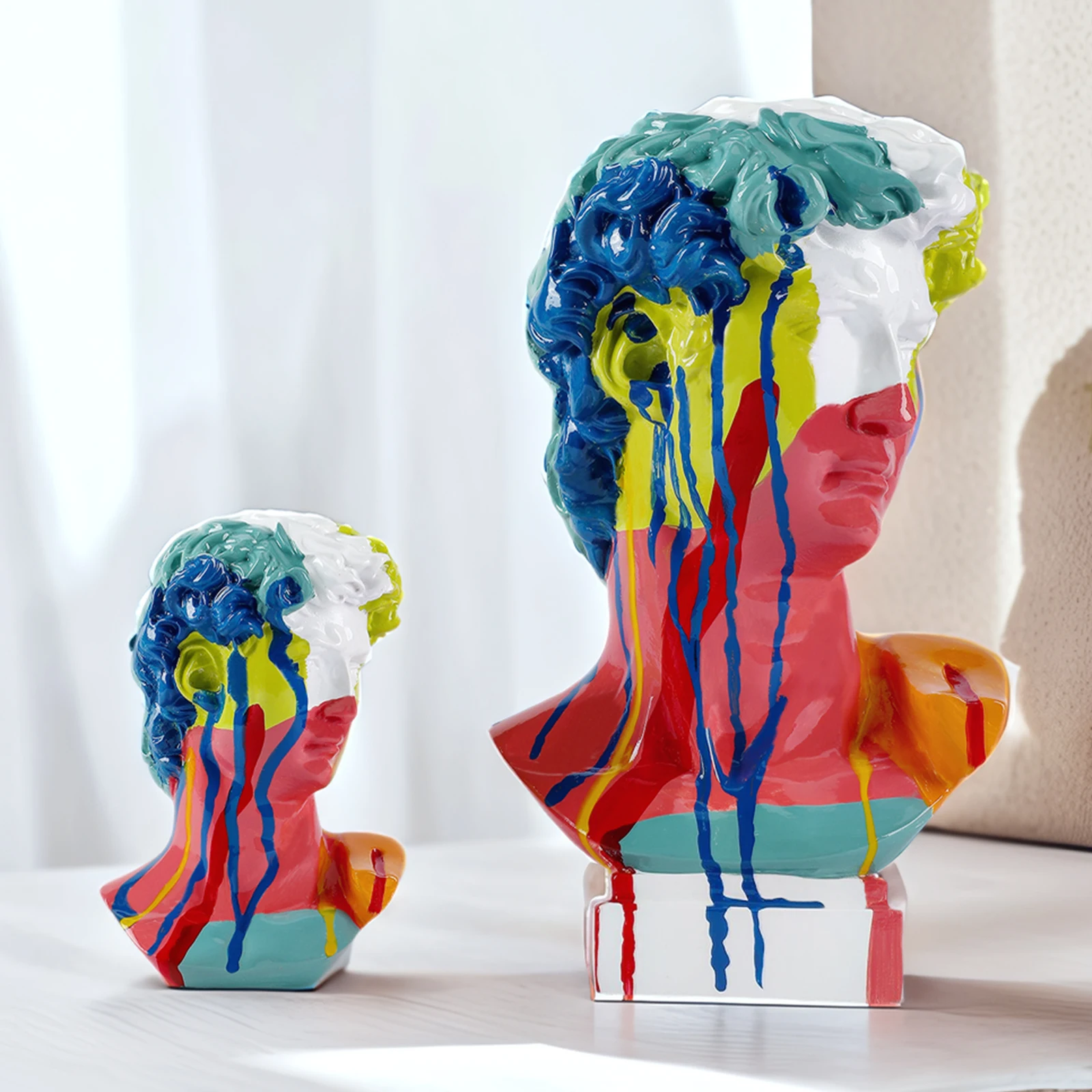 European Home Decoration David Head Resin Statues FIGURINES & MINIATURES European Home Decoration David Head Resin Statues FIGURINES & MINIATURES