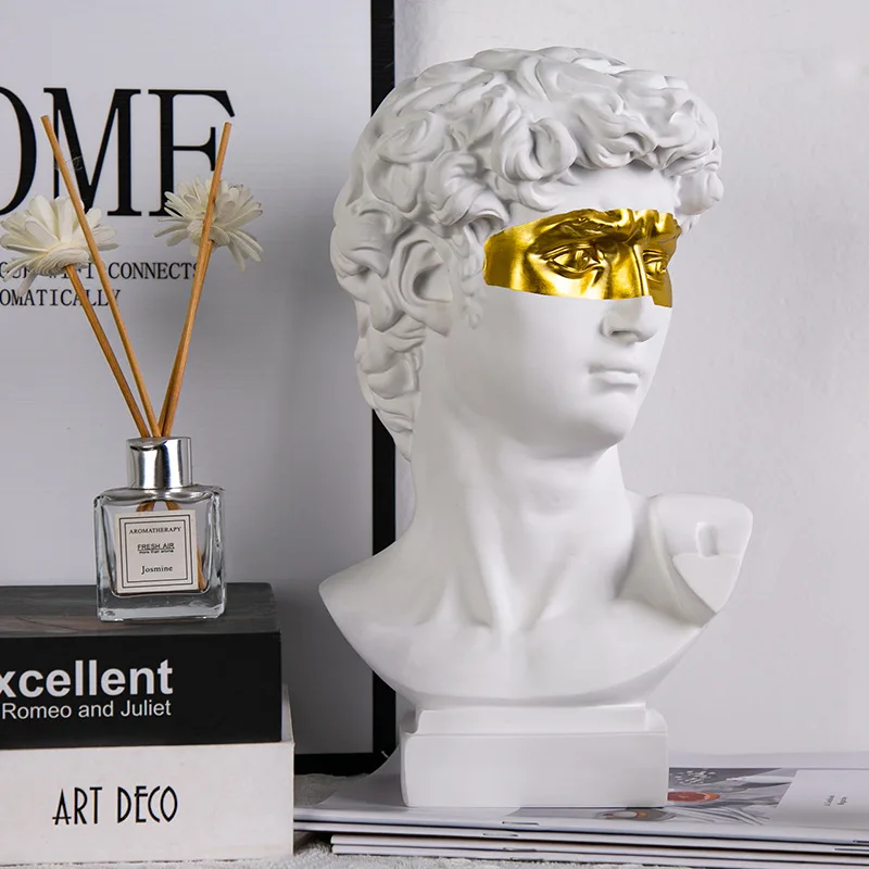 European Home Decoration David Head Resin Statues FIGURINES & MINIATURES European Home Decoration David Head Resin Statues FIGURINES & MINIATURES