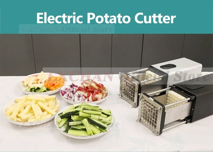 HomeWise Electric Potato Cutter Potato Chip Cutter Vegetable Cutting Machine Strip Dice Cube Slice Food Processor 110V-240V HomeWise Electric Potato Cutter Potato Chip Cutter Vegetable Cutting Machine Strip Dice Cube Slice Food Processor 110V-240V