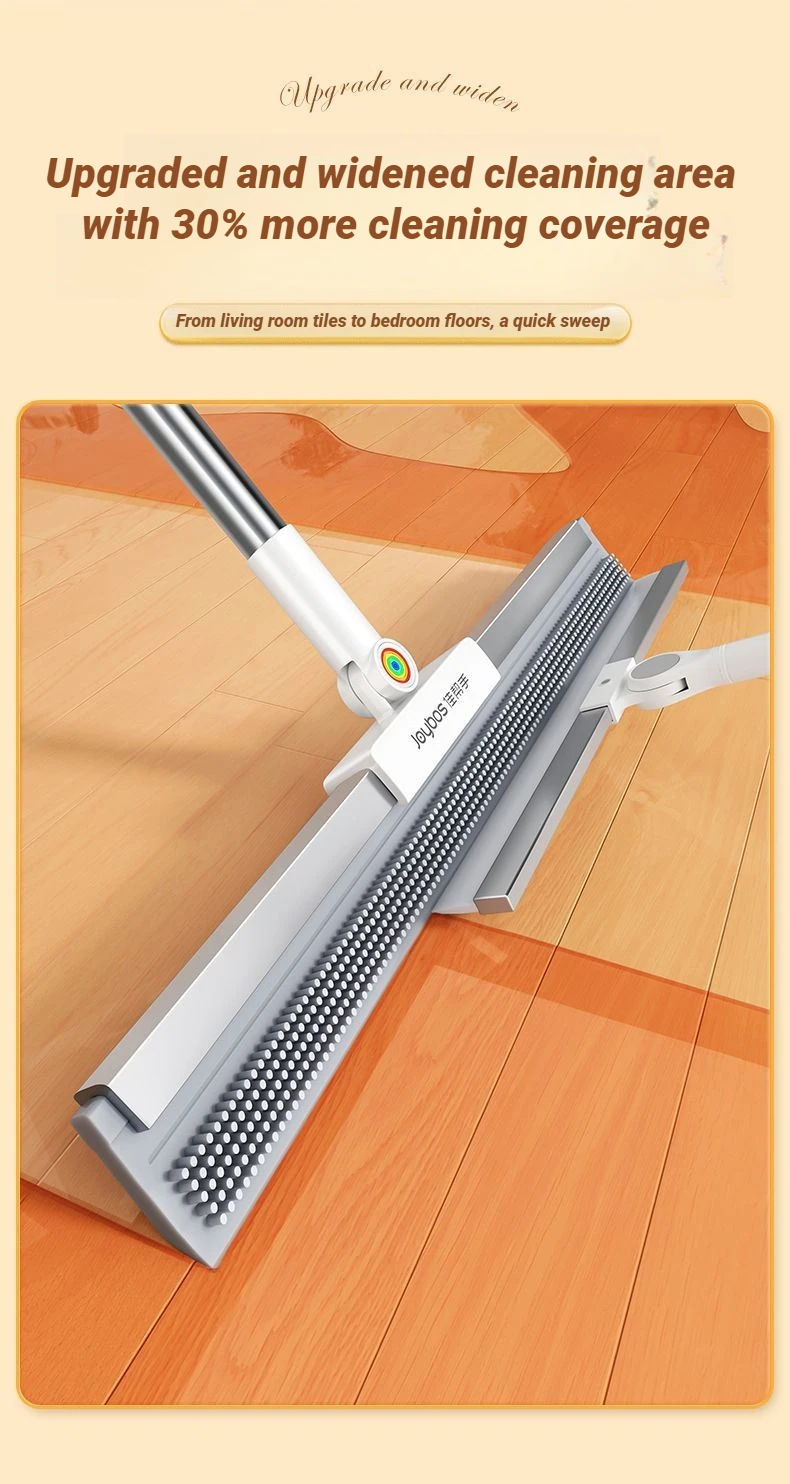JOYBOS Multifunctional Magic Broom Silicone Floor Water Wiper Dry and Wet 180 Complete Cleaner Brush Living Room Toilet Bathroom