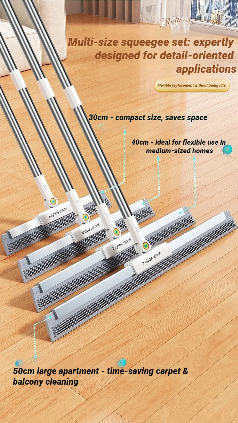 JOYBOS Multifunctional Magic Broom Silicone Floor Water Wiper Dry and Wet 180 Complete Cleaner Brush Living Room Toilet Bathroom