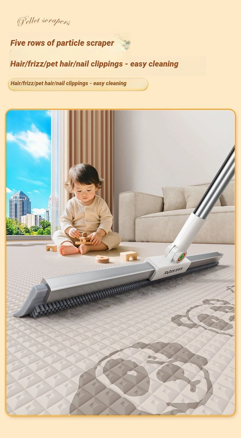 JOYBOS Multifunctional Magic Broom Silicone Floor Water Wiper Dry and Wet 180 Complete Cleaner Brush Living Room Toilet Bathroom