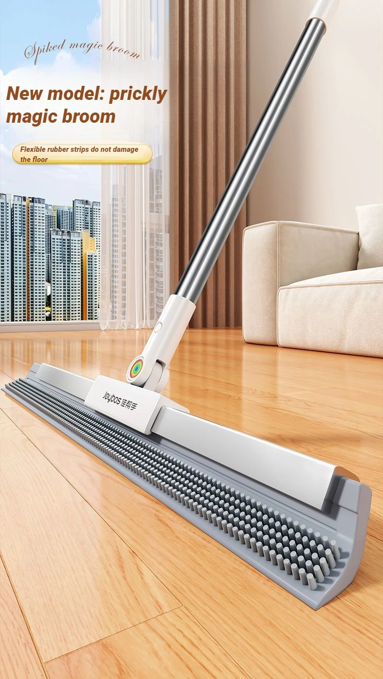 JOYBOS Multifunctional Magic Broom Silicone Floor Water Wiper Dry and Wet 180 Complete Cleaner Brush Living Room Toilet Bathroom