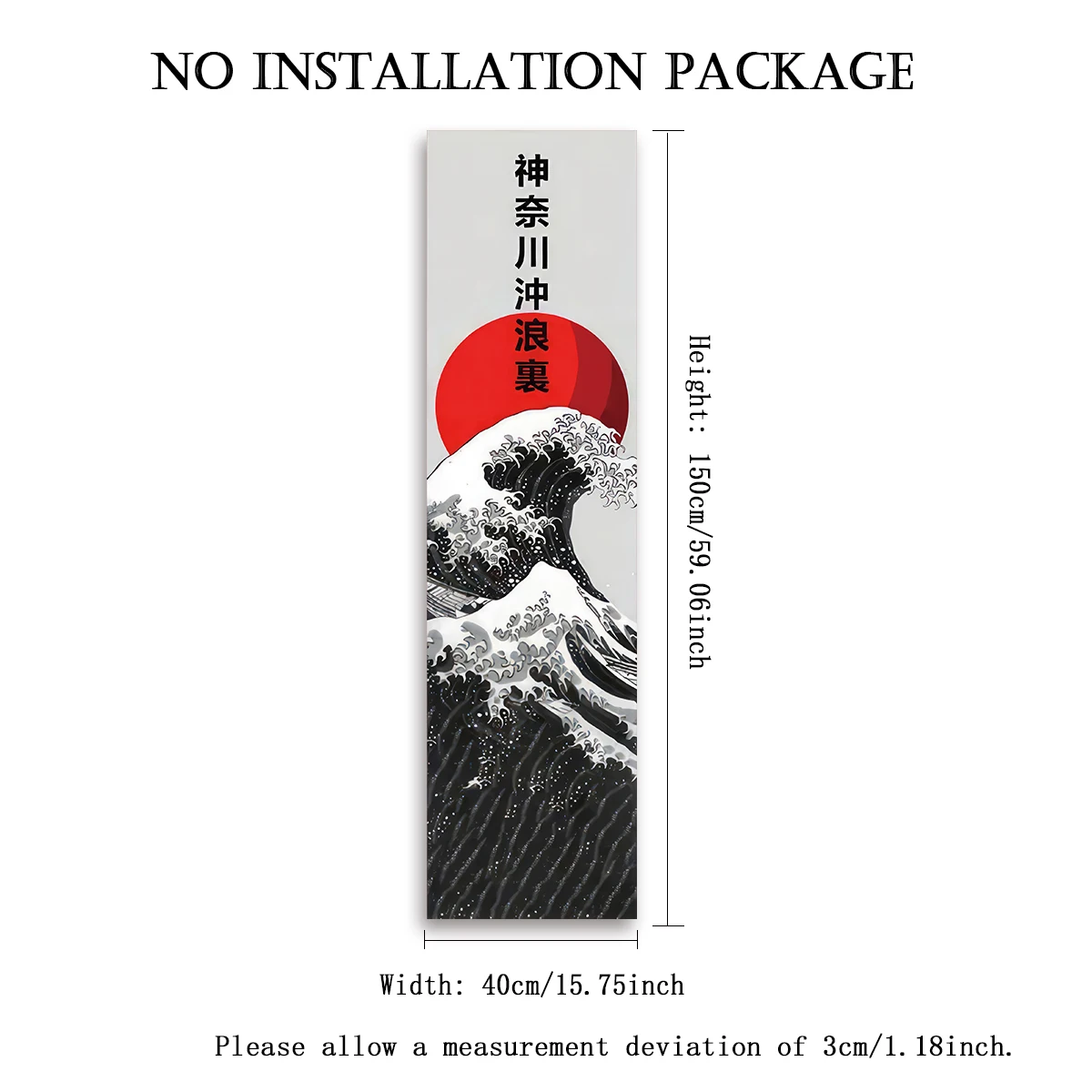 Japanese Ocean Waves Wall Decoration Tapestry Red Sun & Ocean Waves Landscape Aesthetic Tapestry Wall Hanging Home Room Decor