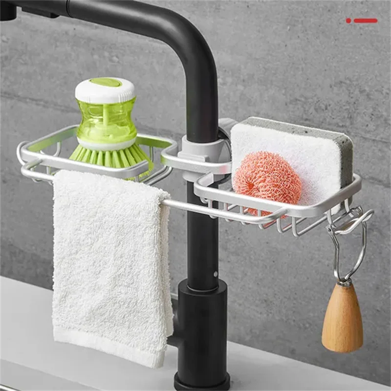 Kitchen Sink Drain Rack Sponge Storage Basket Faucet Holder Space Aluminum Soap Drainer Shelf Organizer Bathroom Accessories Kitchen Sink Drain Rack Sponge Storage Basket Faucet Holder Space Aluminum Soap Drainer Shelf Organizer Bathroom Accessories
