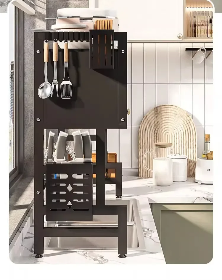 Kitchen Sink Shelf Sink Sink Dust Bowl Storage Cabinet Multifunctional Dish Drain Rack