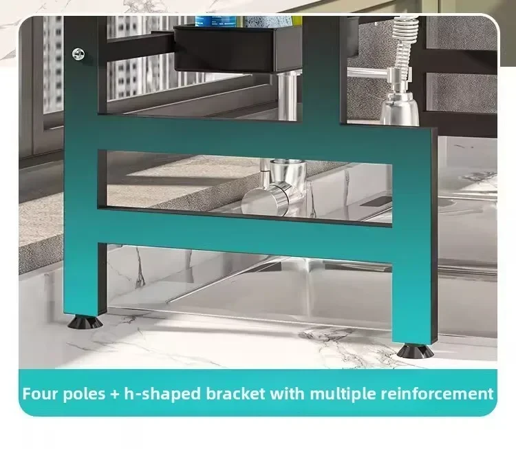 Kitchen Sink Shelf Sink Sink Dust Bowl Storage Cabinet Multifunctional Dish Drain Rack