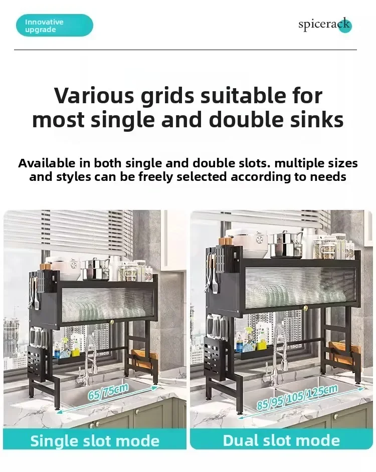 Kitchen Sink Shelf Sink Sink Dust Bowl Storage Cabinet Multifunctional Dish Drain Rack