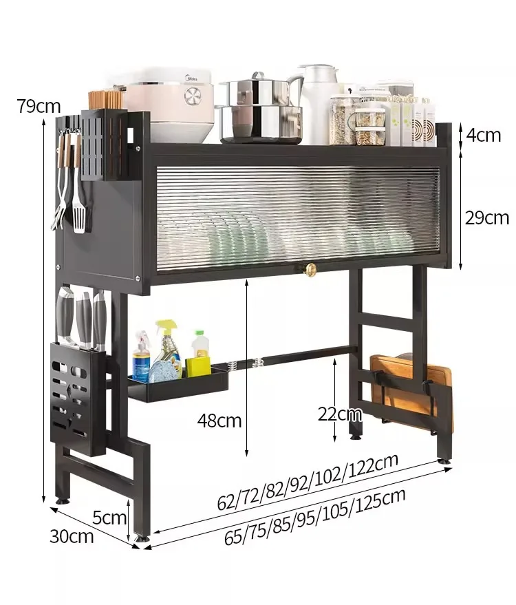 Kitchen Sink Shelf Sink Sink Dust Bowl Storage Cabinet Multifunctional Dish Drain Rack