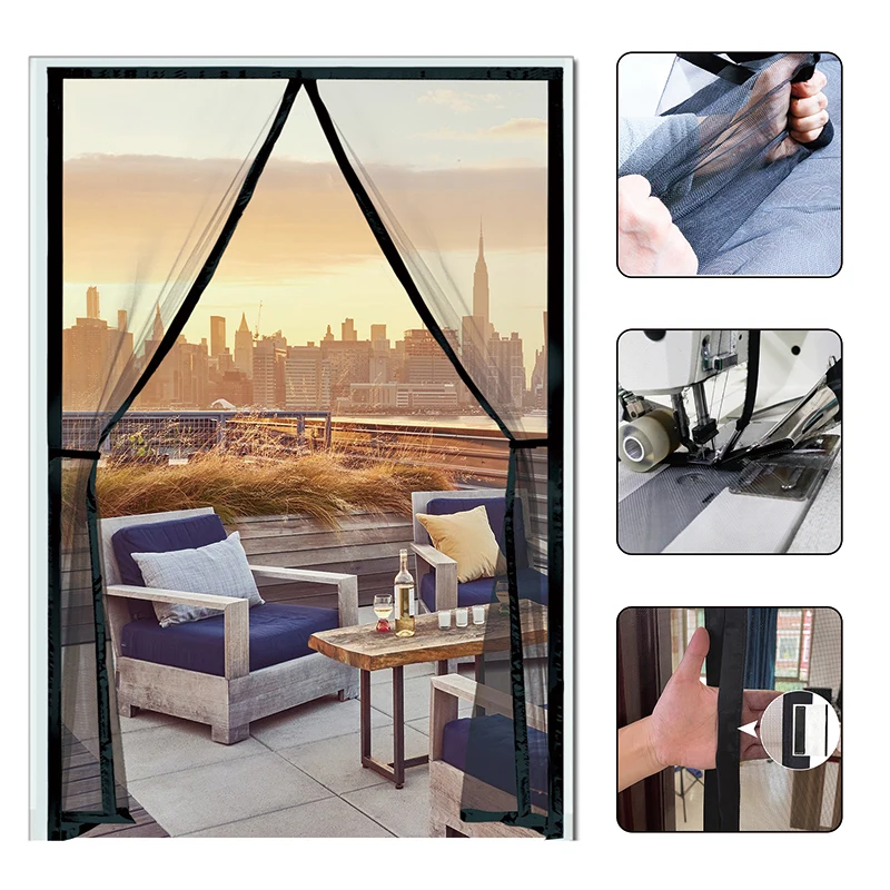 Magnetic Door Screen Custom Size Mosquito Net Curtain Fly Insect Automatic Closing Invisible Mesh For Kitchen indoor living room Magnetic Door Screen Custom Size Mosquito Net Curtain Fly Insect Automatic Closing Invisible Mesh For Kitchen indoor living room