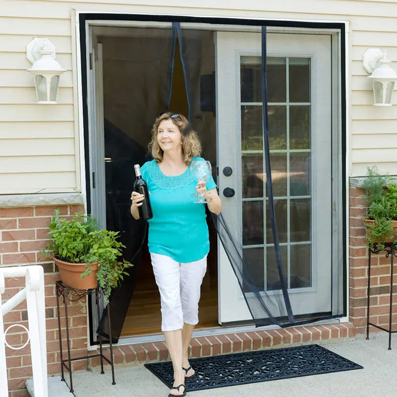 DTGJ Magnetic Door Screen Mosquito Net Custom Size Summer Anti insect Mesh Automatic Closing Curtain Applicable to glass doors DTGJ Magnetic Door Screen Mosquito Net Custom Size Summer Anti insect Mesh Automatic Closing Curtain Applicable to glass doors