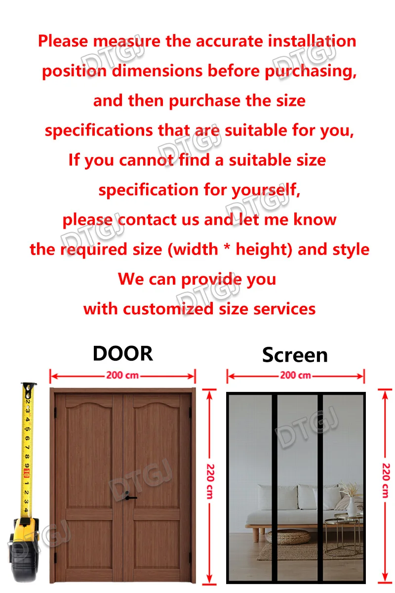 DTGJ Magnetic Door Screen Mosquito Net Custom Size Summer Anti insect Mesh Automatic Closing Curtain Applicable to glass doors DTGJ Magnetic Door Screen Mosquito Net Custom Size Summer Anti insect Mesh Automatic Closing Curtain Applicable to glass doors