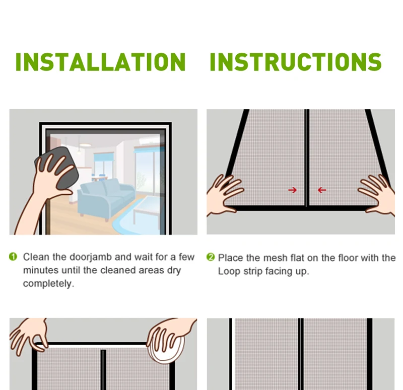 DTGJ Magnetic Door Screen,Black Side Door Magnetic Mosquito Net,Insect Proof Flight,Summer and Kitchen Indoor Invisible Net